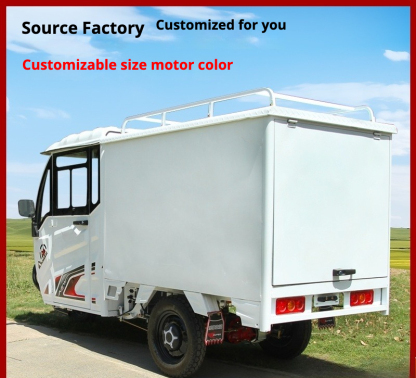 Custom All Designs - New Heavy-Duty Electric Cargo Trike with Full Enclosed Delivery Vehicle, 3-Wheel Scooter for Outdoor Recreation