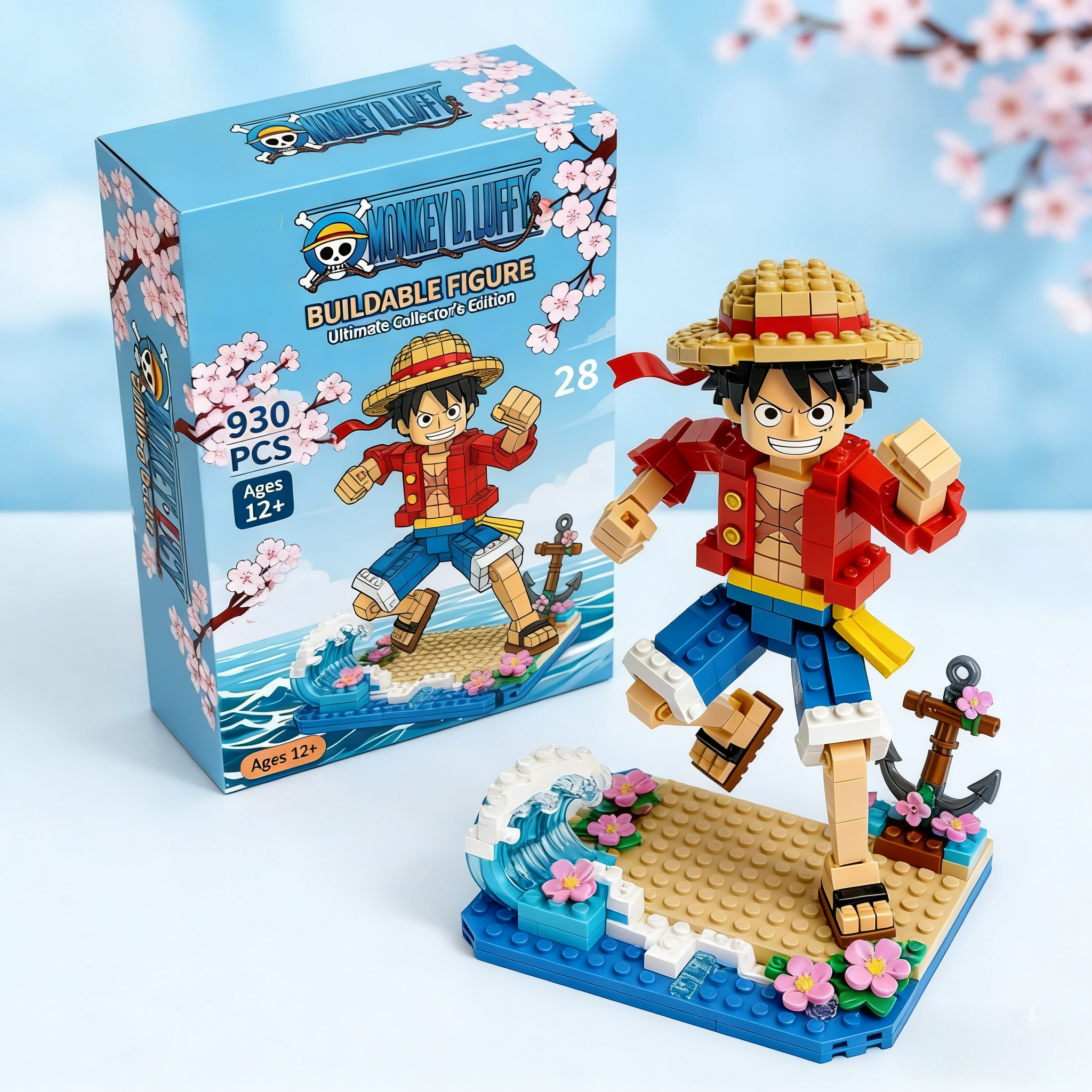 Monkey D. Luffy Pirate Ship Building Blocks Set – Anime Collectible Display Model