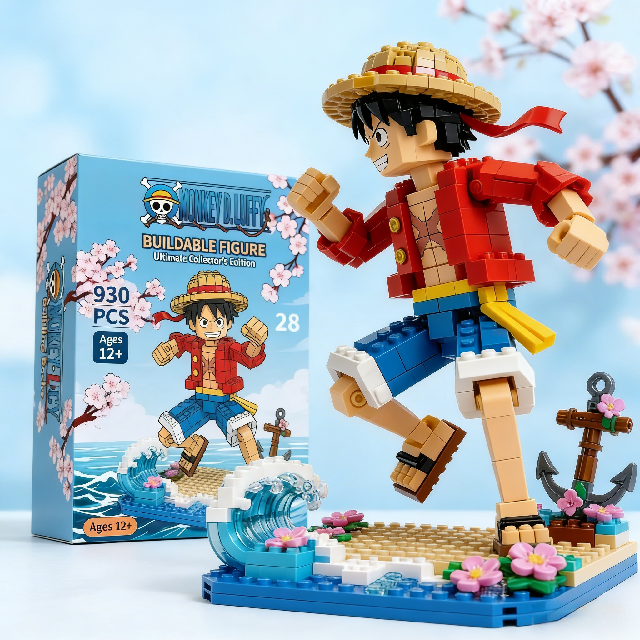 Monkey D. Luffy Pirate Ship Building Blocks Set – Anime Collectible Display Model