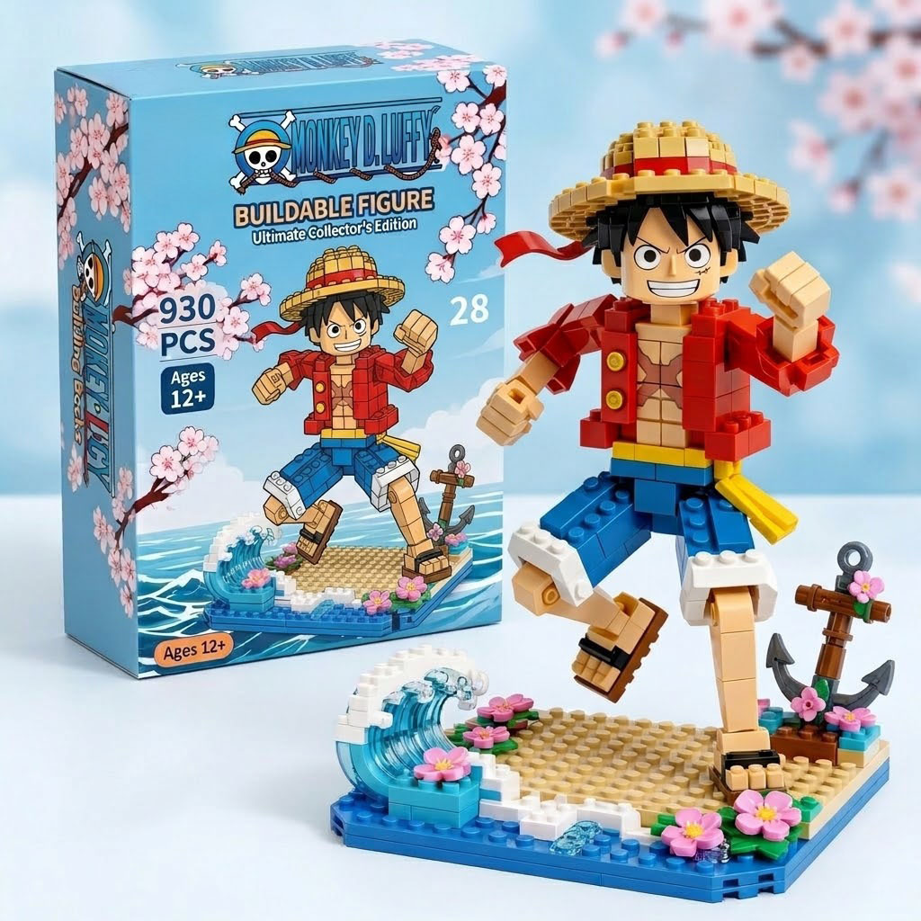 Monkey D. Luffy Pirate Ship Building Blocks Set – Anime Collectible Display Model
