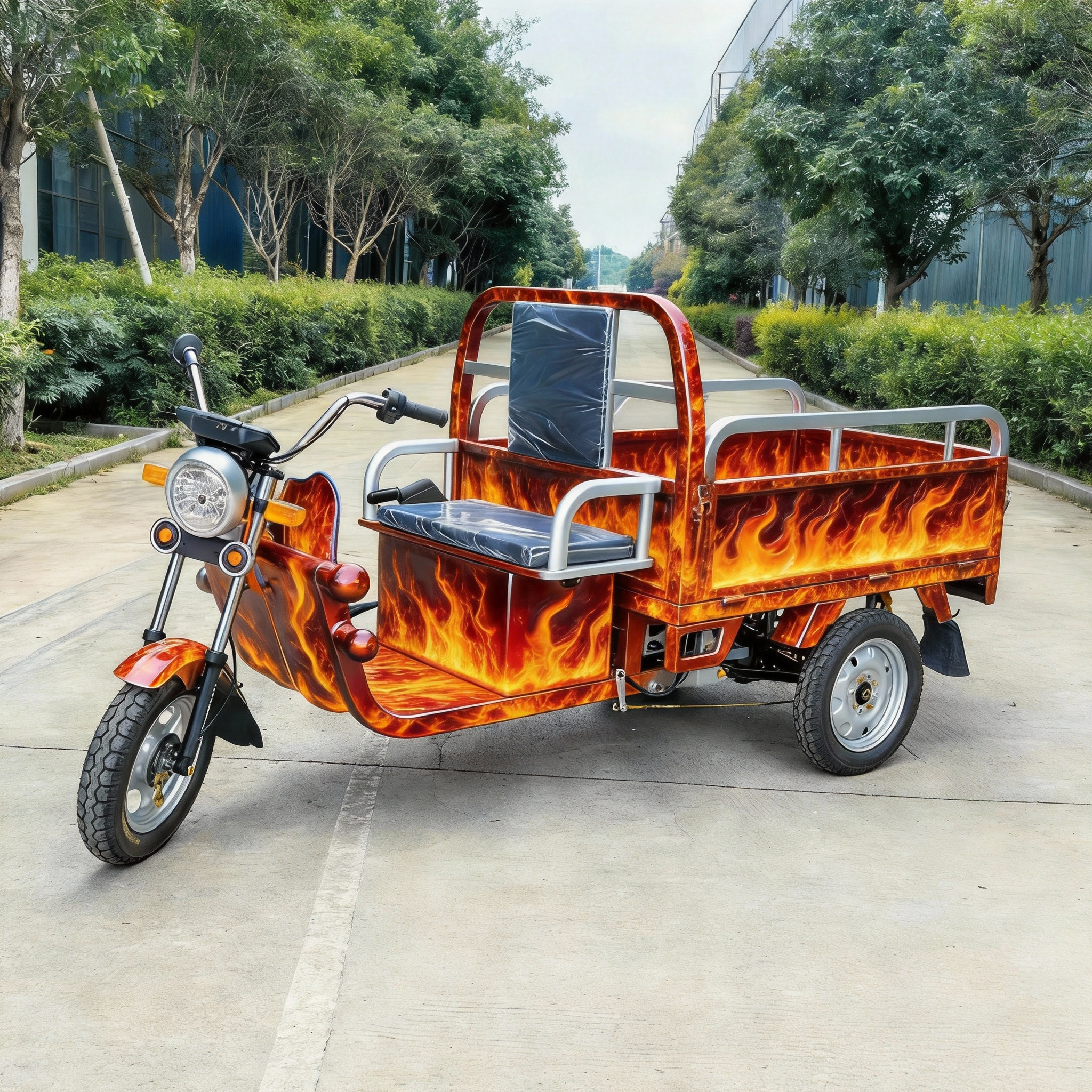 Heavy-Duty Electric Tricycle Cargo Loader | High-Torque Motor | Reinforced Steel Frame