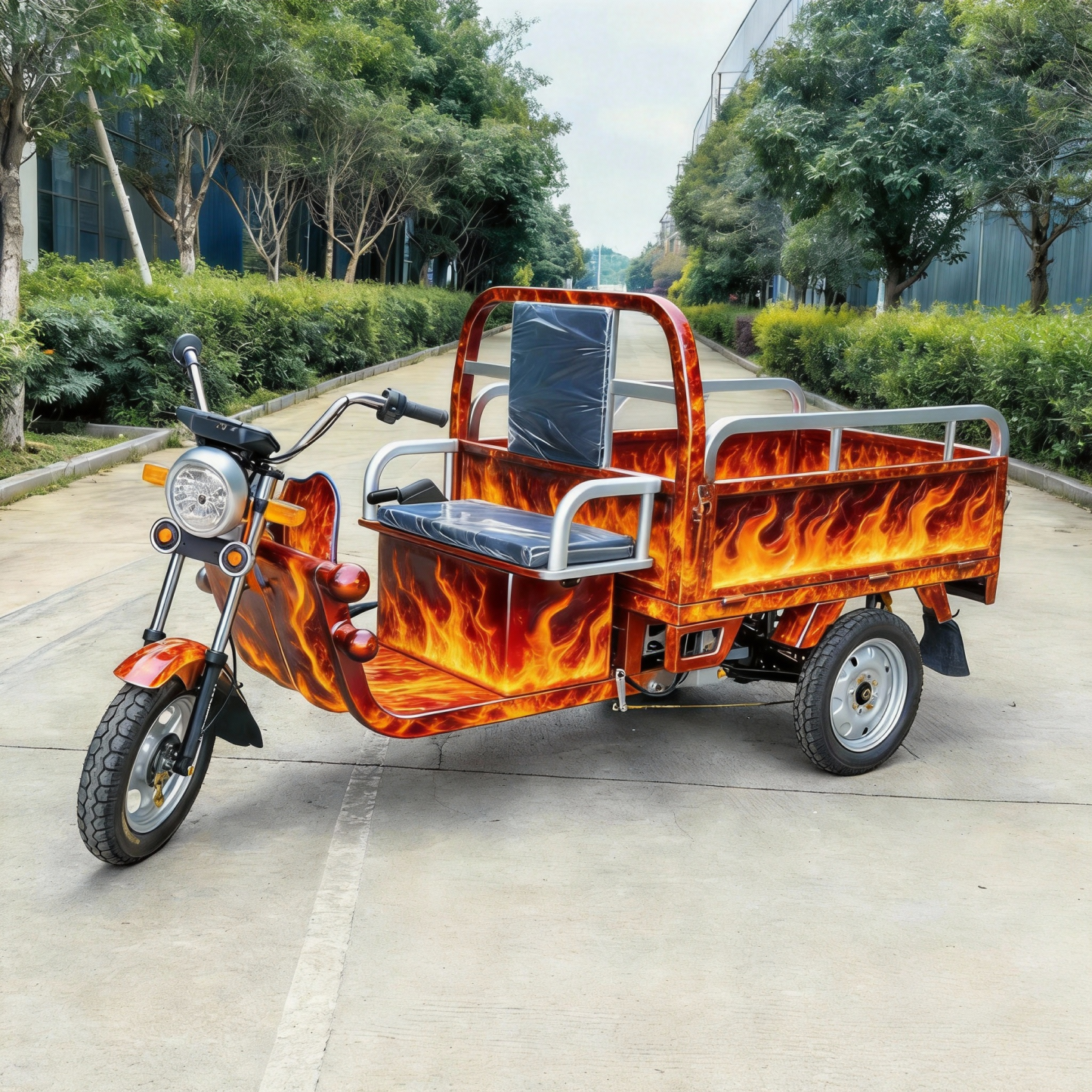 Heavy-Duty Electric Tricycle Cargo Loader | High-Torque Motor | Reinforced Steel Frame