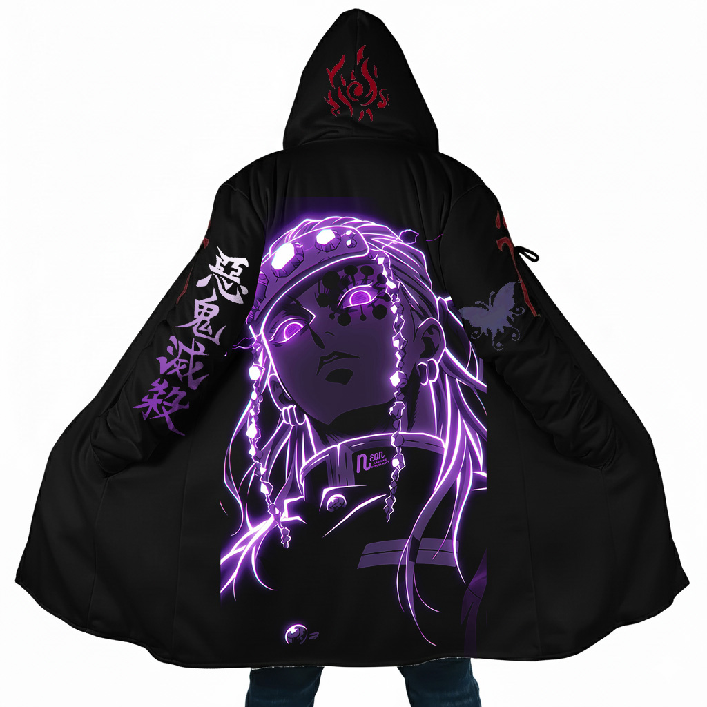 Sound Hashira "Neon Flash" Purple Glow Hooded Cape