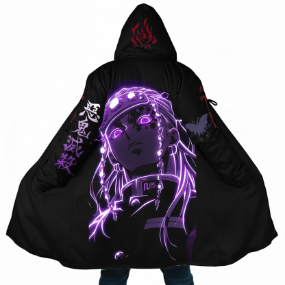 Sound Hashira "Neon Flash" Purple Glow Hooded Cape
