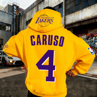 Flexible Athletic Fit Yellow Caruso Number 4 Hoodie