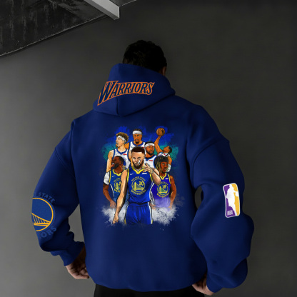 Sporty champion squad vibrant graphic print hoodie