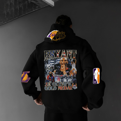 Extra-large Athlete Tribute Graphic Hoodie