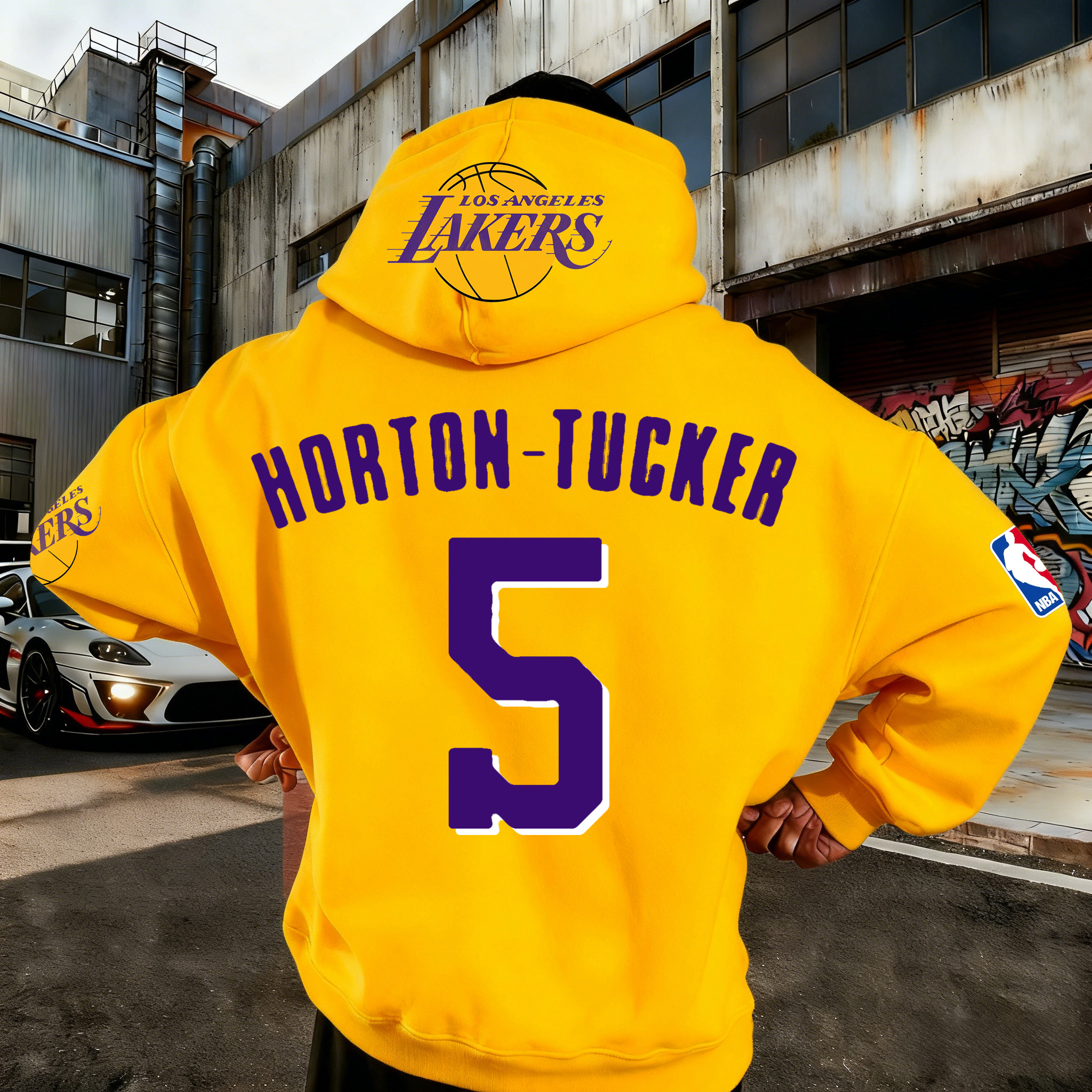 Streetwear Lakers Horton-Tucker Player Hoodie