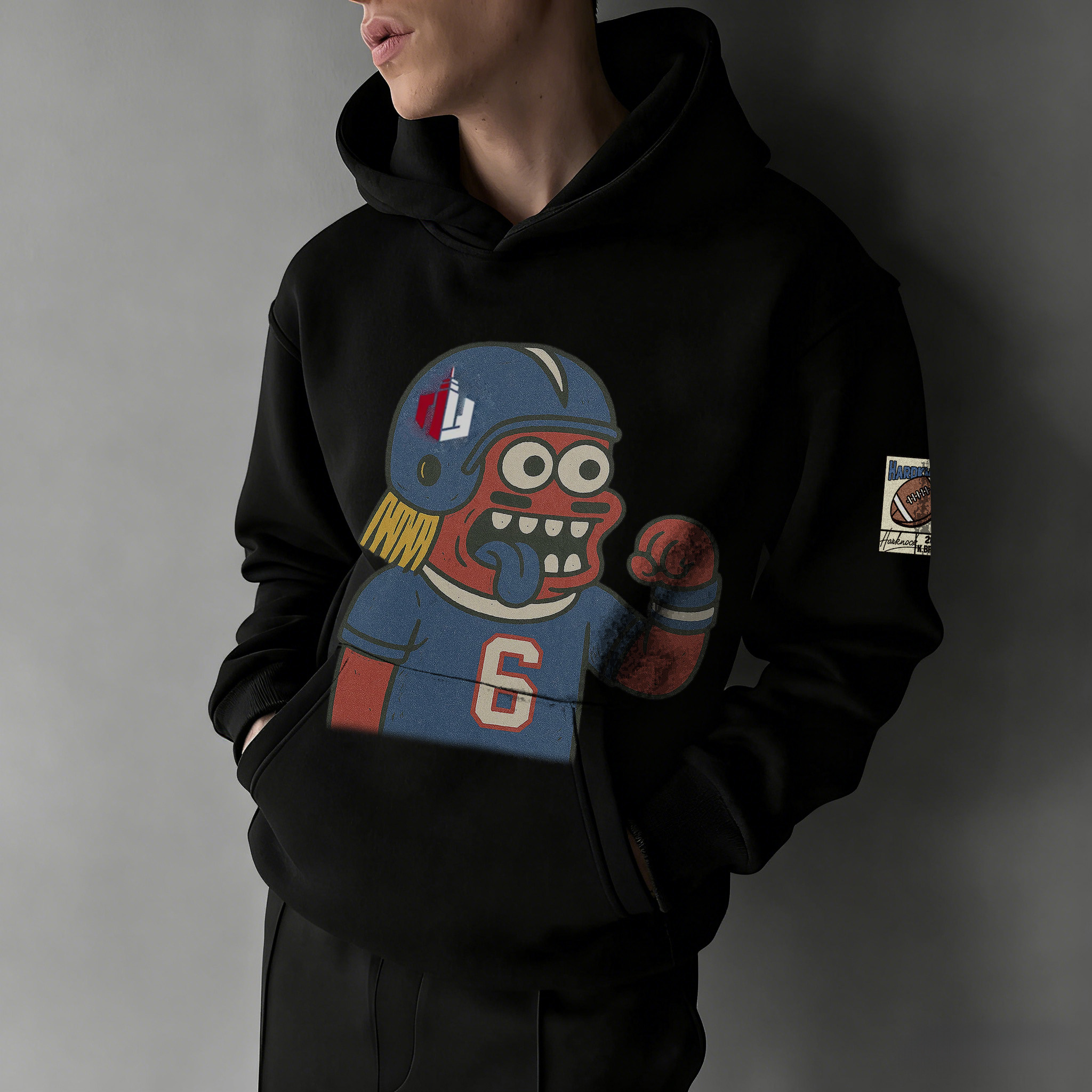 "New York cartoon Hardknock Hoodie