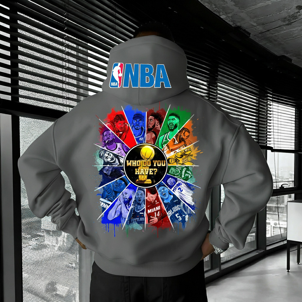 Sporty All-Star fan favorite roster gray pullover hoodie