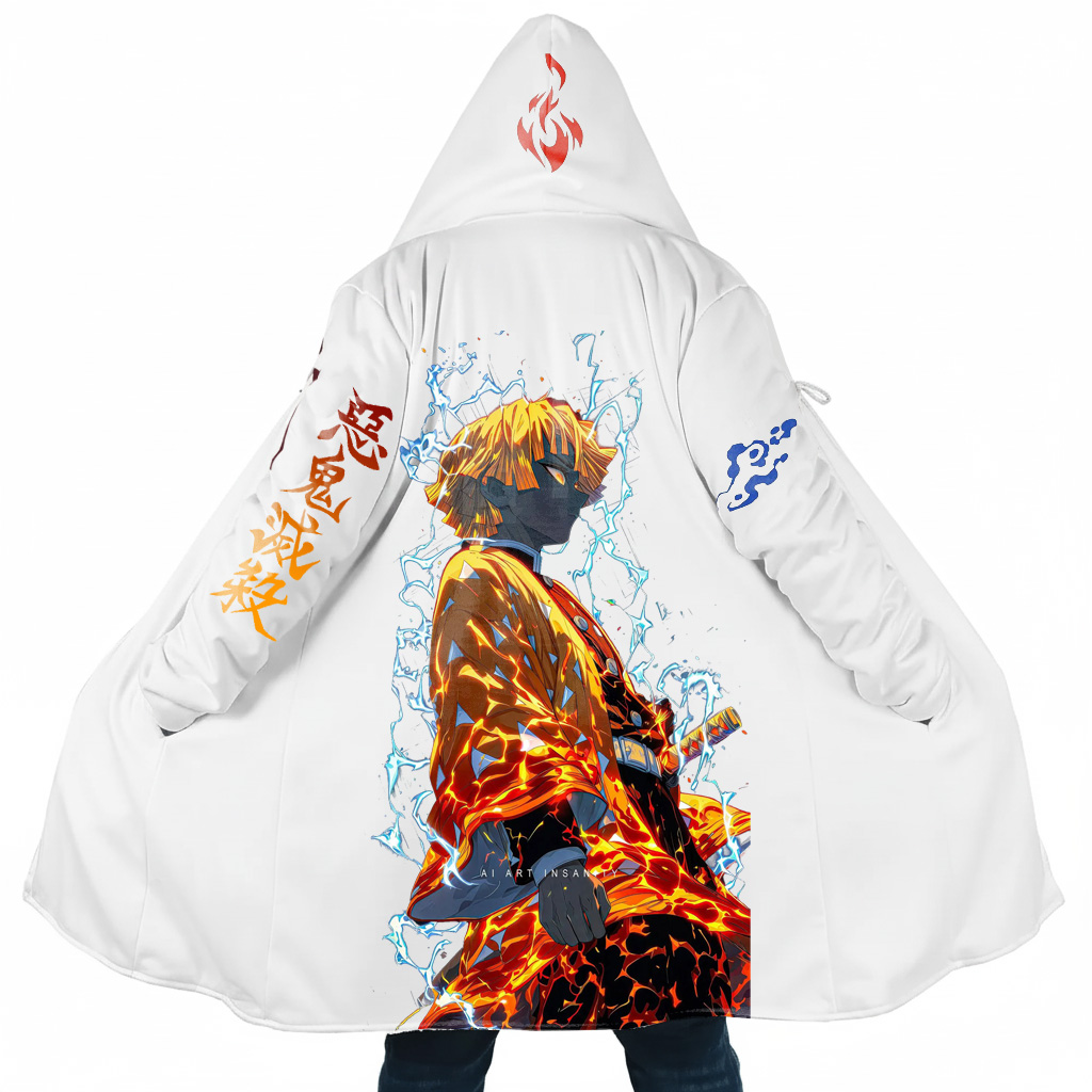 Thunder Breathing "Godspeed Lightning" Art Hooded Cape