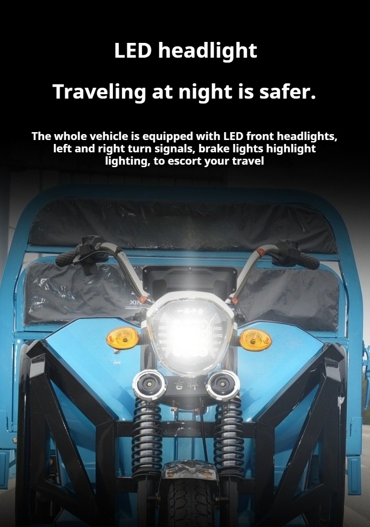 Custom All Designs - New 72V 52A Heavy-Duty Electric Cargo Trike with Hill-Climb Gear for Farming, Delivery & Market Use - High-Quality Electric Scooter