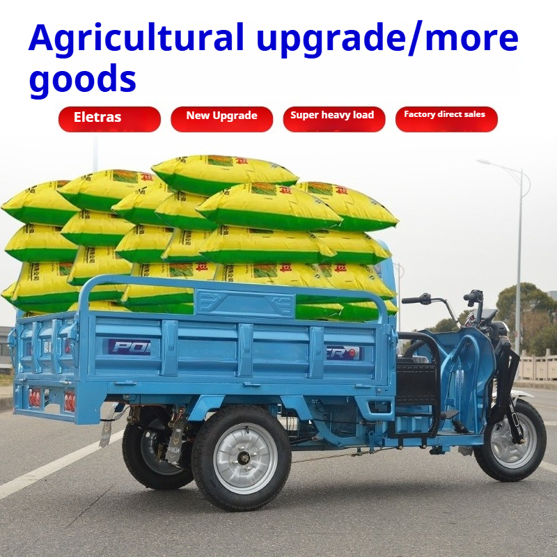 Custom All Designs - New 72V 52A Heavy-Duty Electric Cargo Trike with Hill-Climb Gear for Farming, Delivery & Market Use - High-Quality Electric Scooter