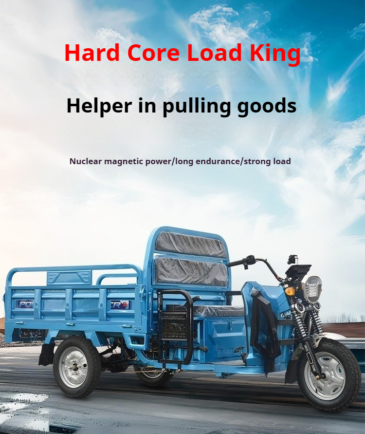 Custom All Designs - New 72V 52A Heavy-Duty Electric Cargo Trike with Hill-Climb Gear for Farming, Delivery & Market Use - High-Quality Electric Scooter