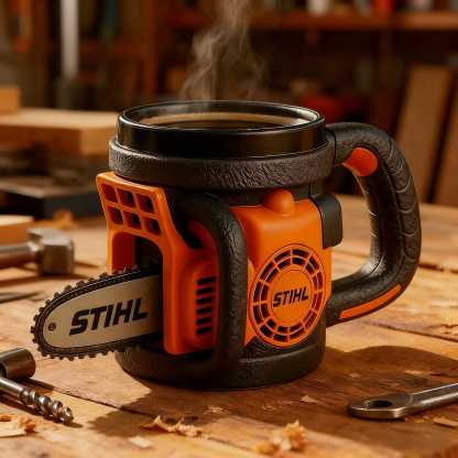 Chainsaw-Inspired Mug