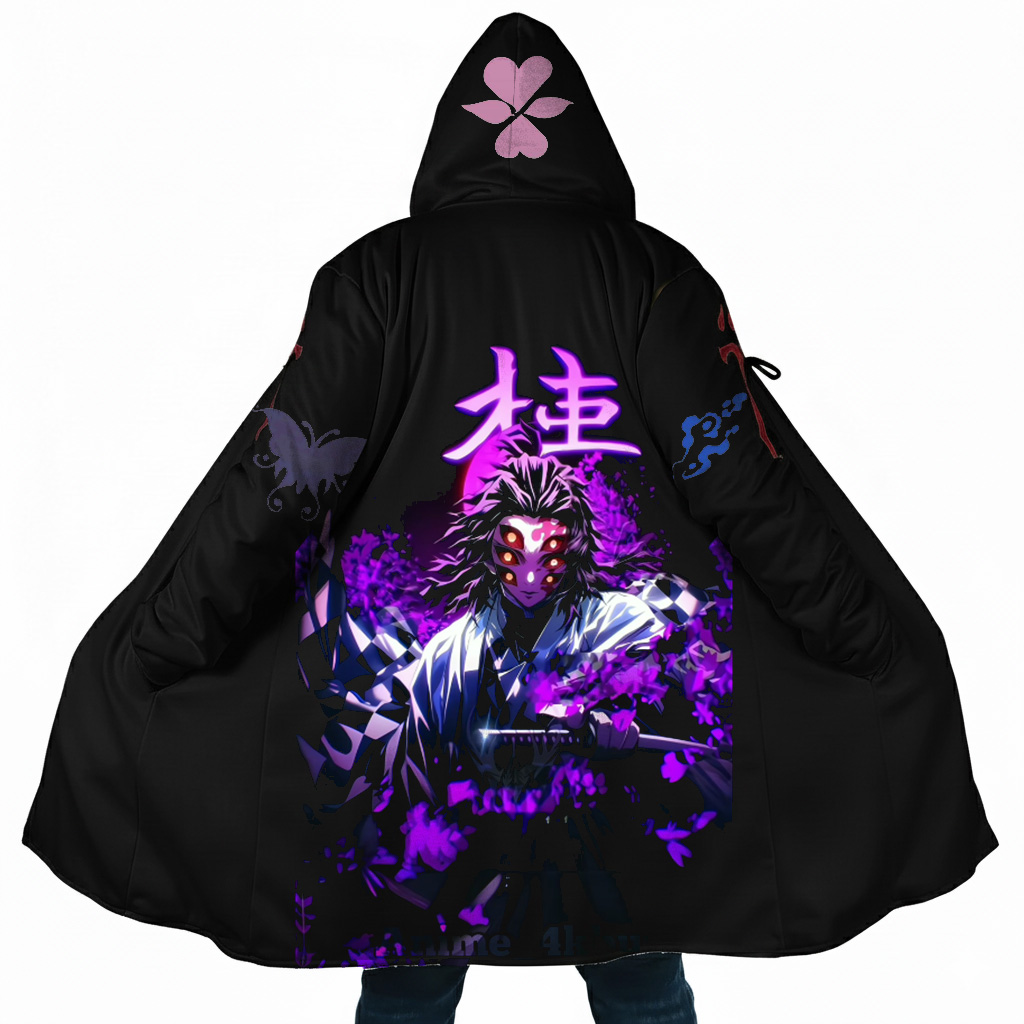 Breath of the Night: Demon Slayer Graphic Hooded Cape