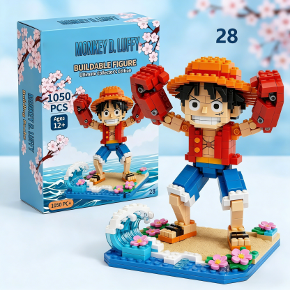 Monkey D. Luffy Pirate Ship Building Blocks Set – Anime Collectible Display Model