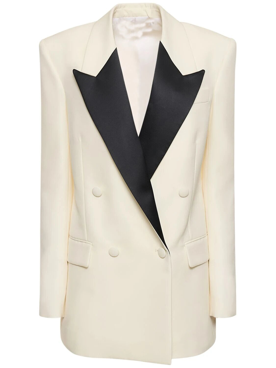 Aliyah Color-blocked lapel suit jacket