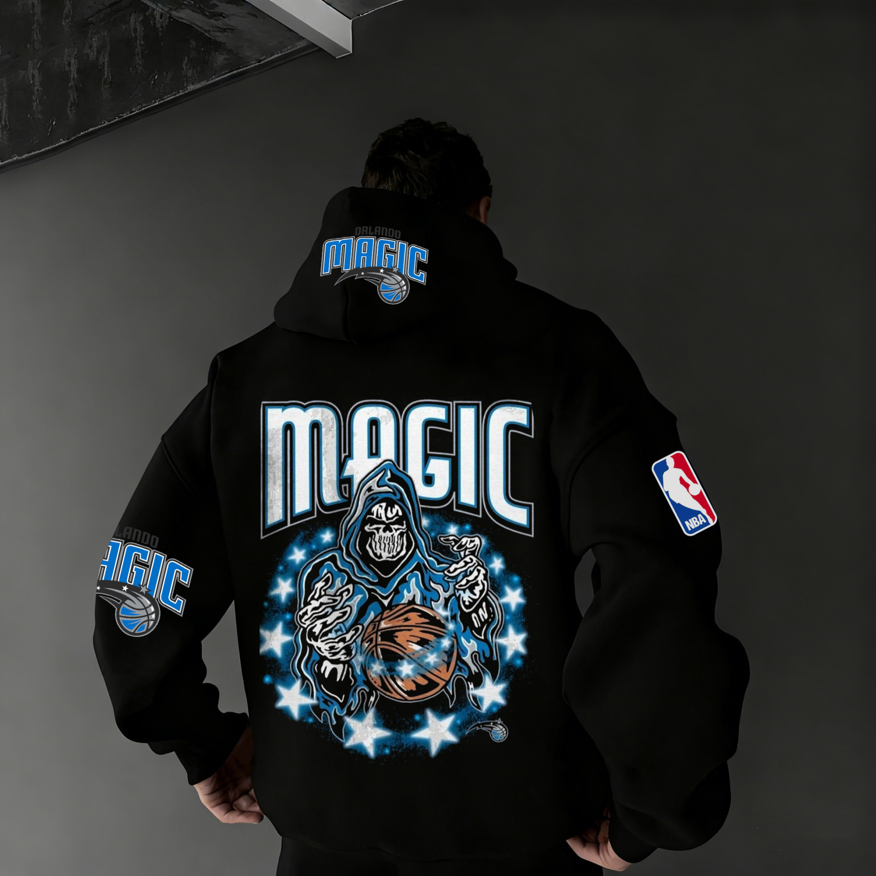 Extra-large Aggressive Sport Mascot Graphic Hoodie