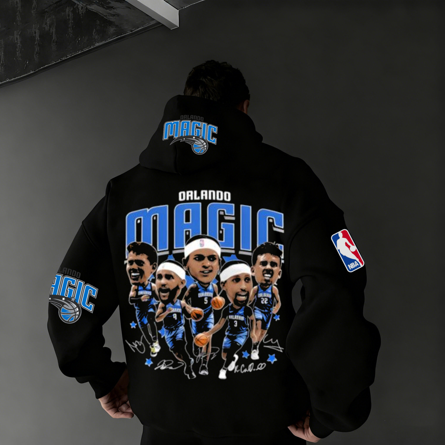 Extra-large Athlete Tribute Graphic Hoodie