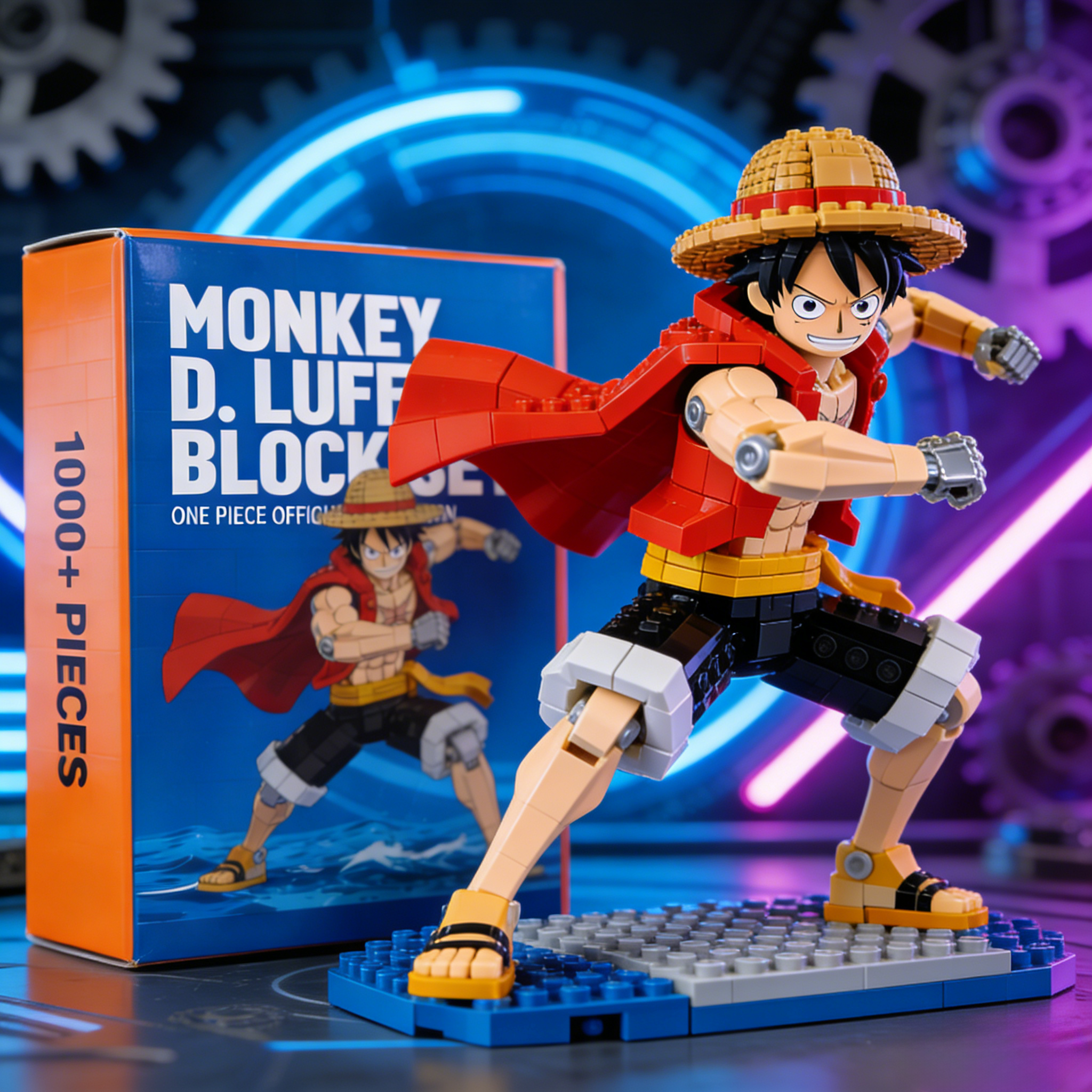 Monkey D. Luffy Pirate Ship Building Blocks Set – Anime Collectible Display Model