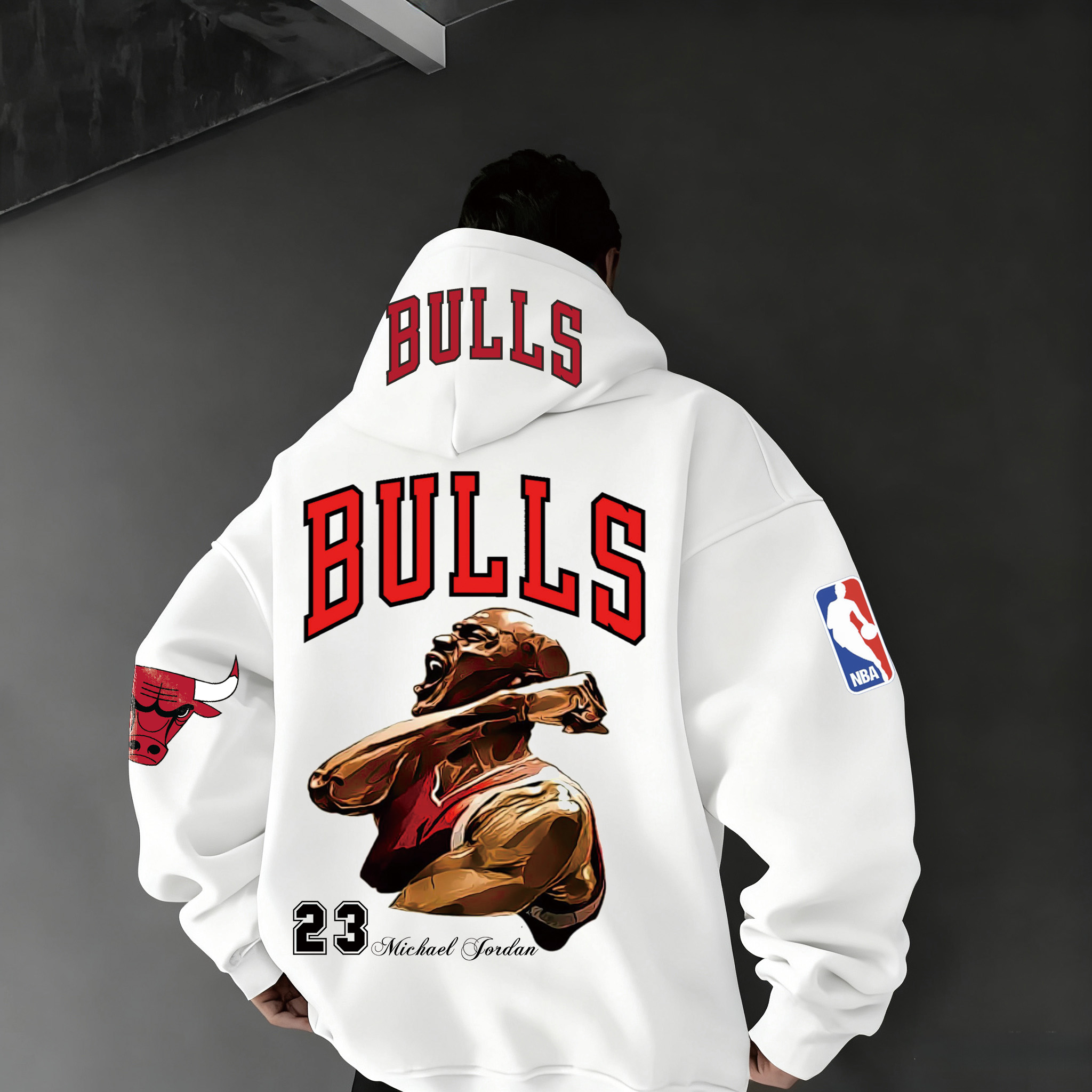 Extra-large Athlete Tribute Graphic Hoodie