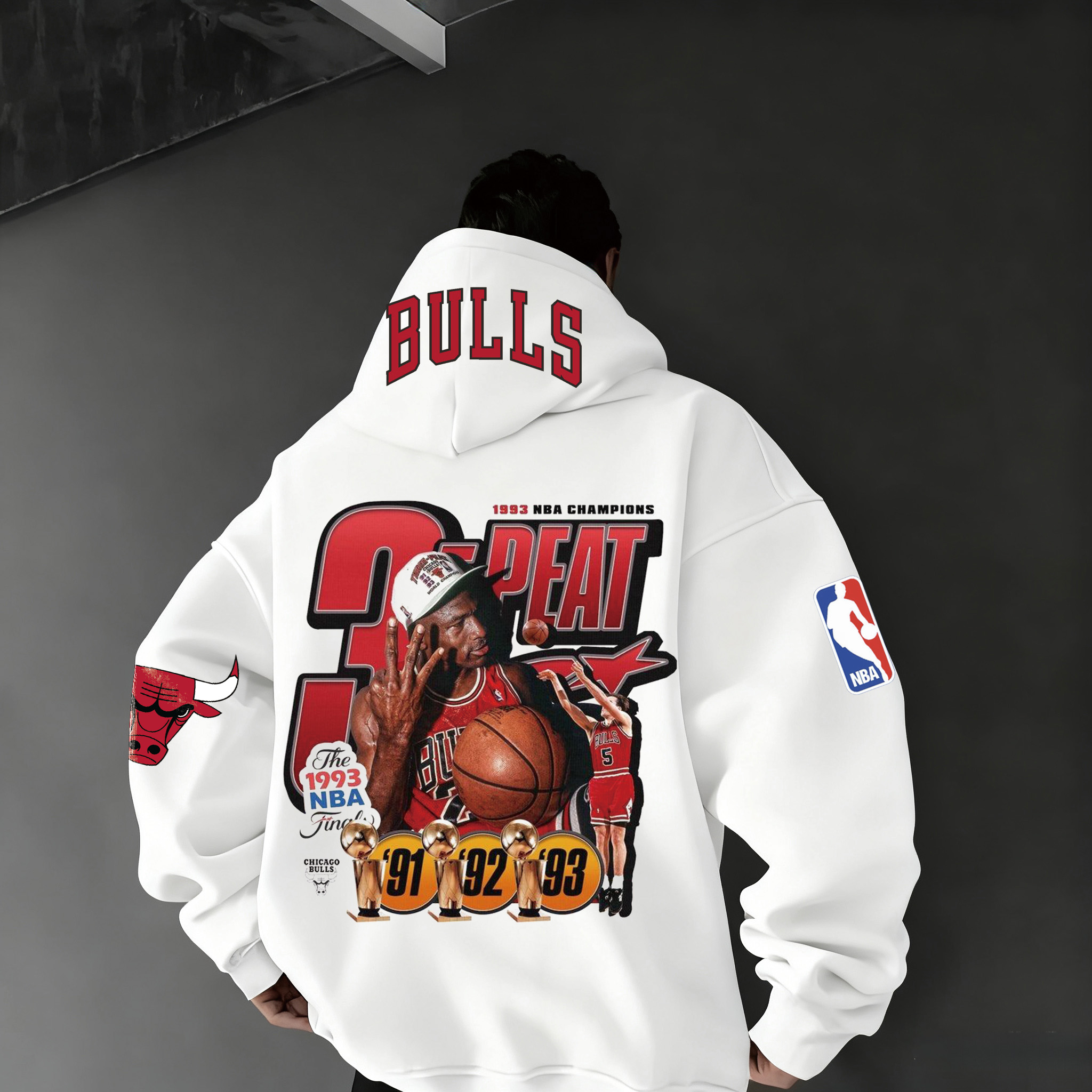 Extra-large Athlete Tribute Graphic Hoodie