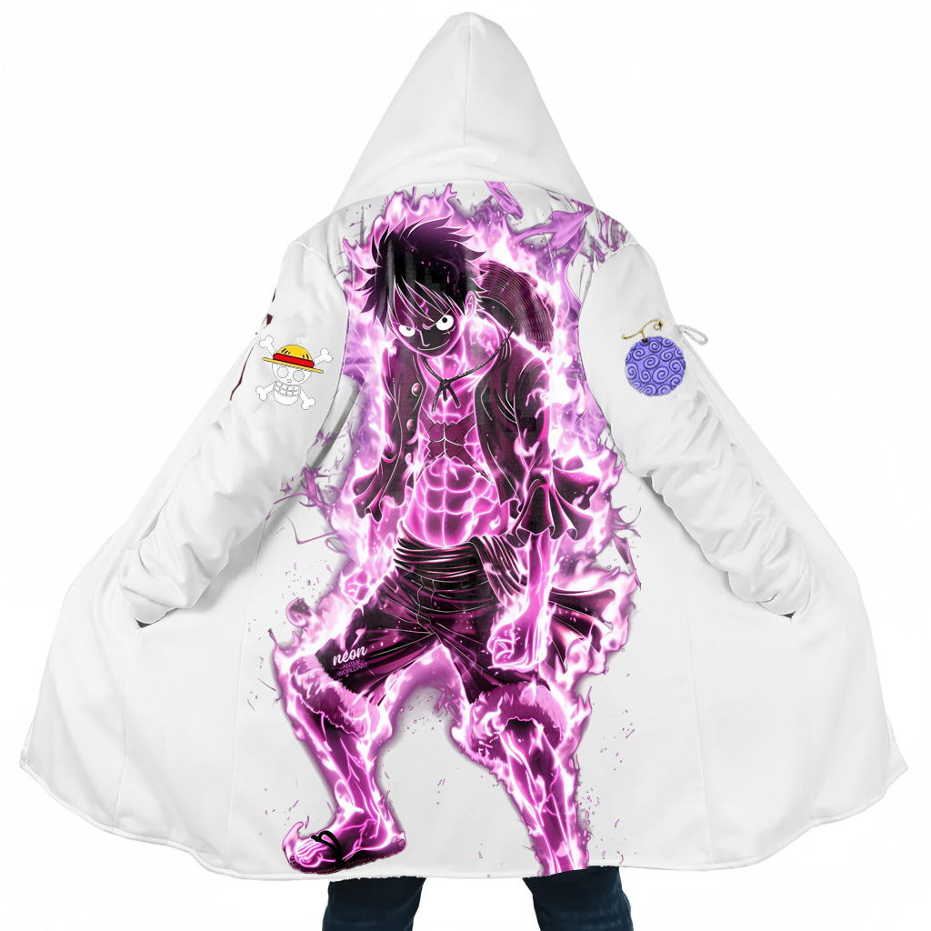 Luffy's "Gear 3" Phantom Neon Cape from One Piece - Wild Pink and Purple Version