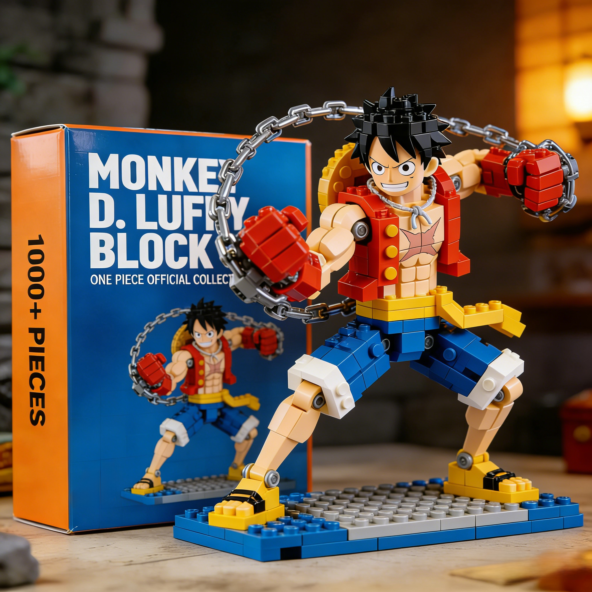 Monkey D. Luffy Pirate Ship Building Blocks Set – Anime Collectible Display Model