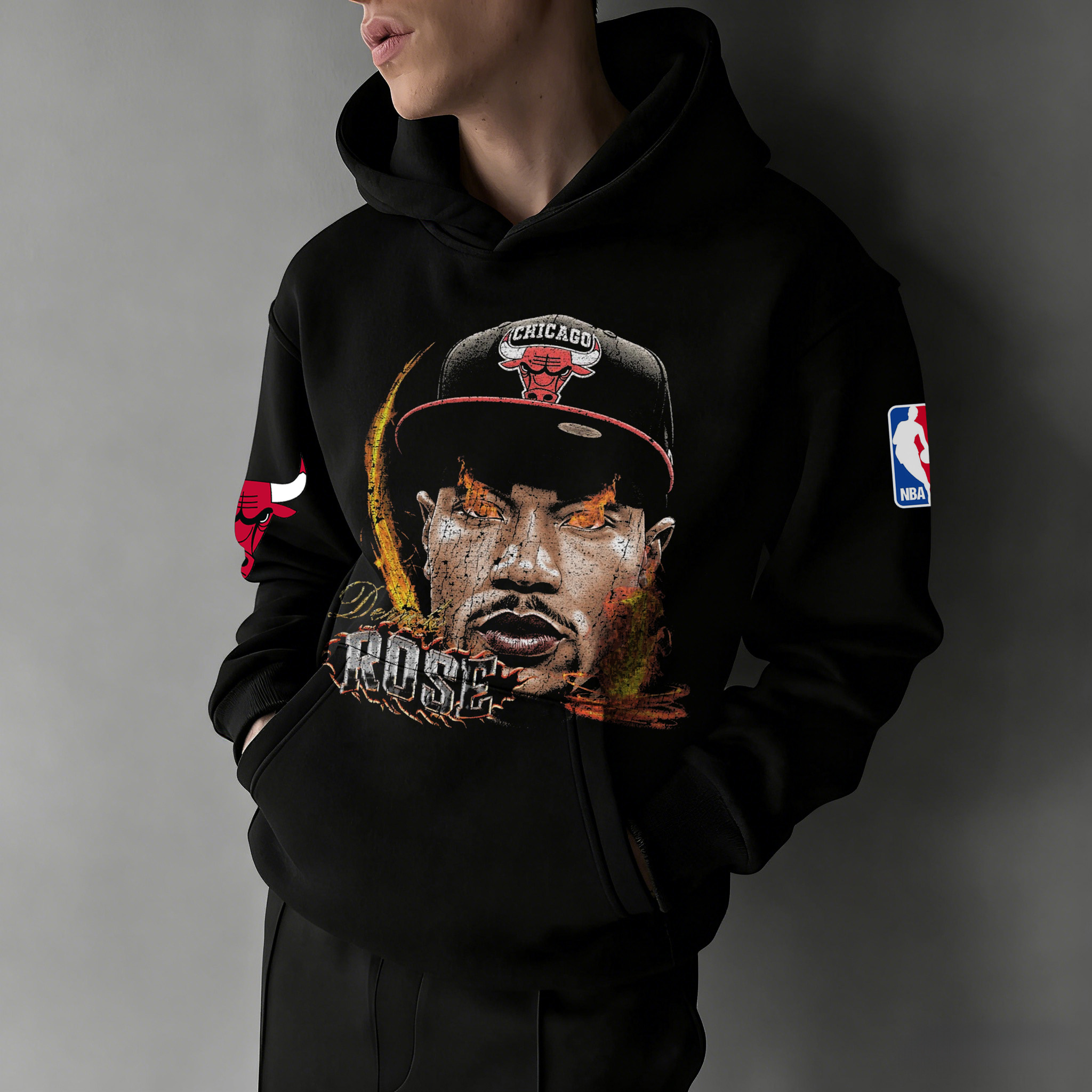 Extra-large Athlete Tribute Graphic Hoodie