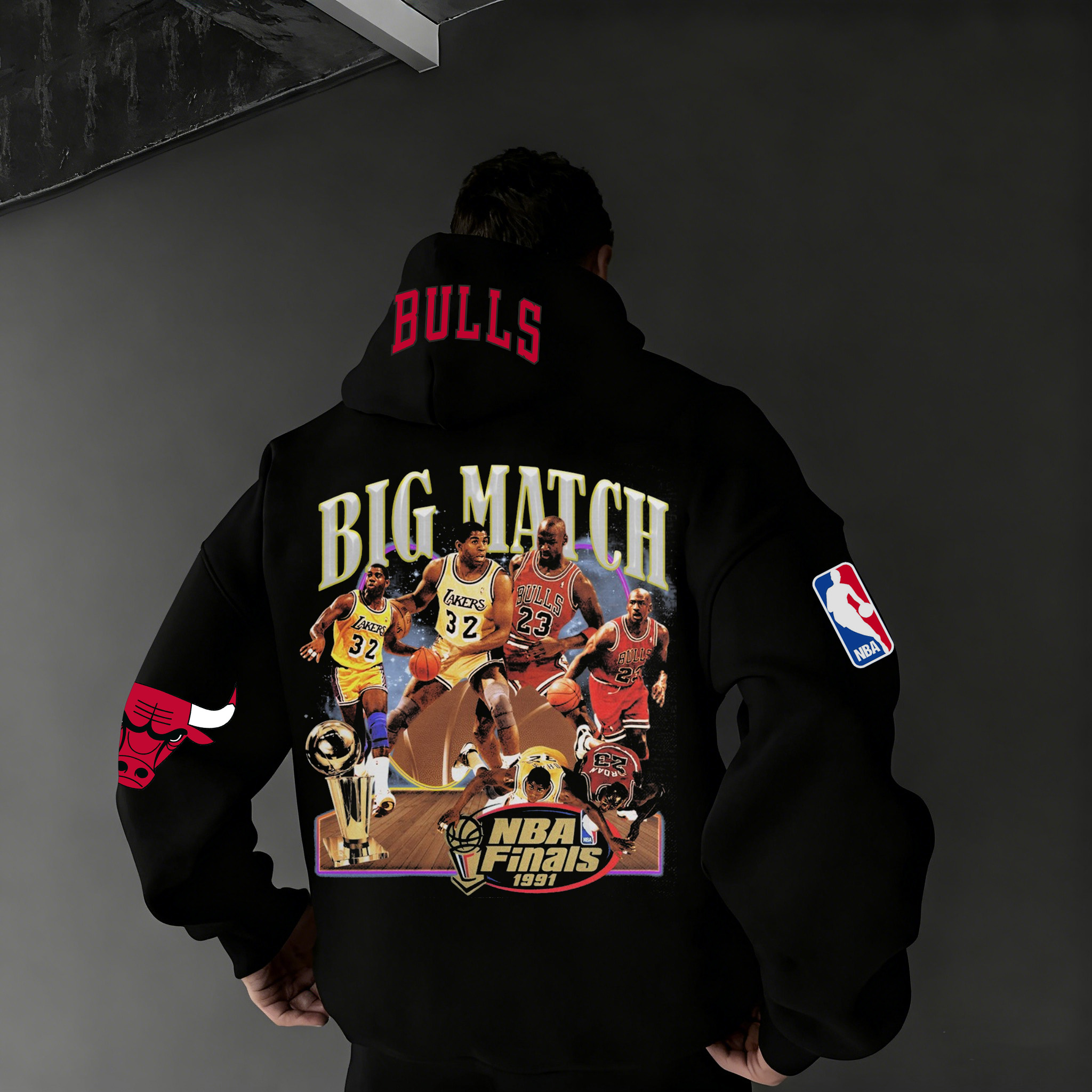 Extra-large Athlete Tribute Graphic Hoodie