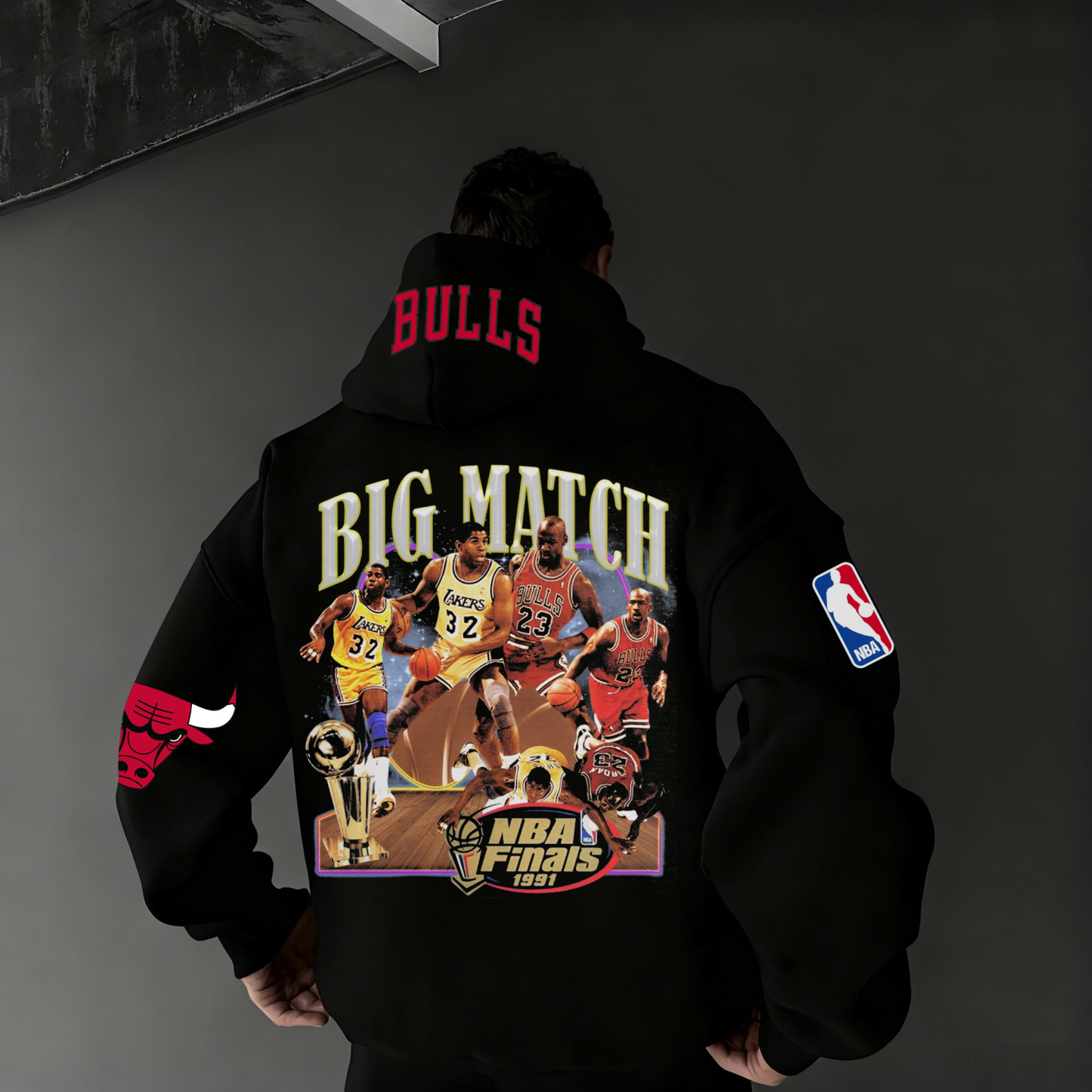 Extra-large Athlete Tribute Graphic Hoodie