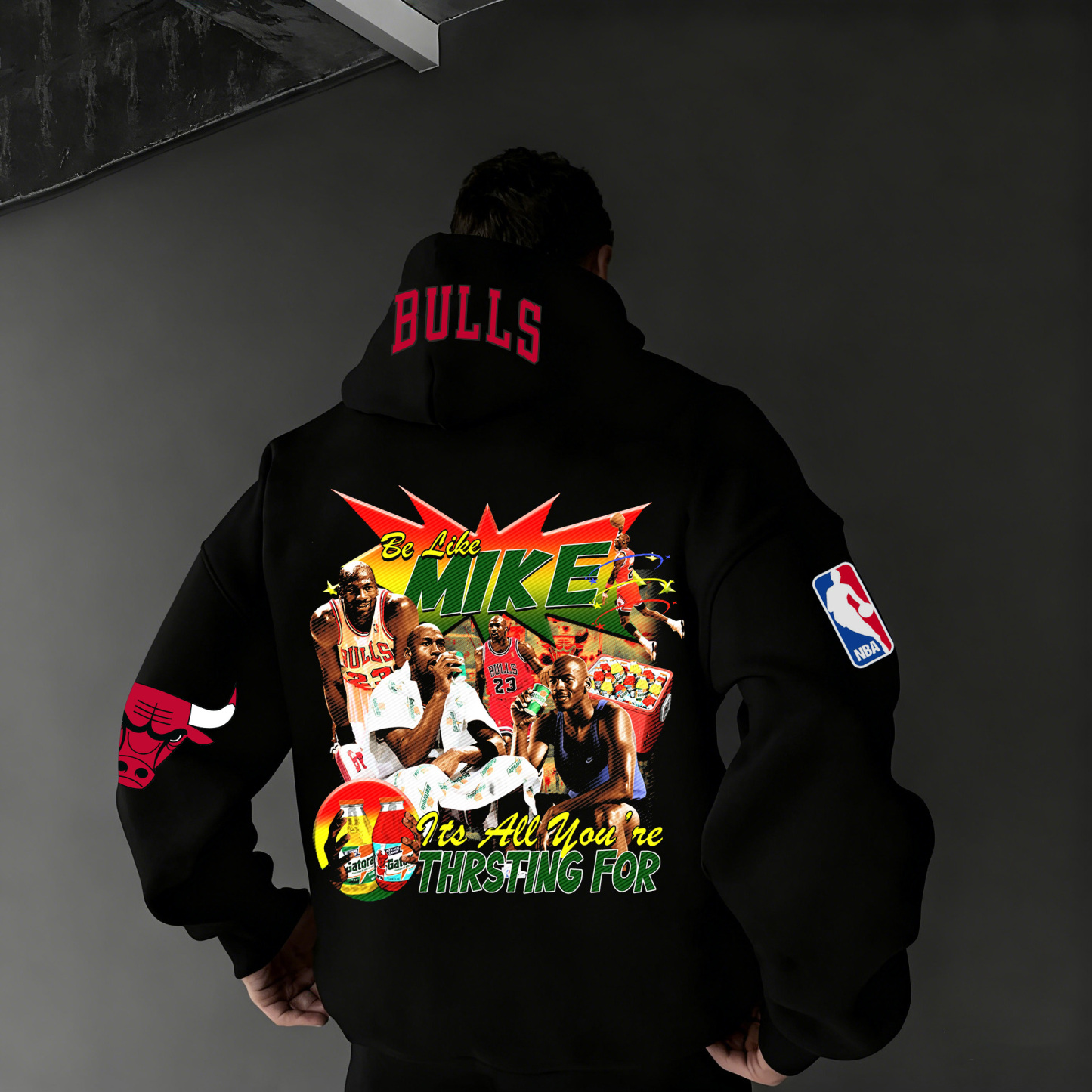 Extra-large Athlete Tribute Graphic Hoodie