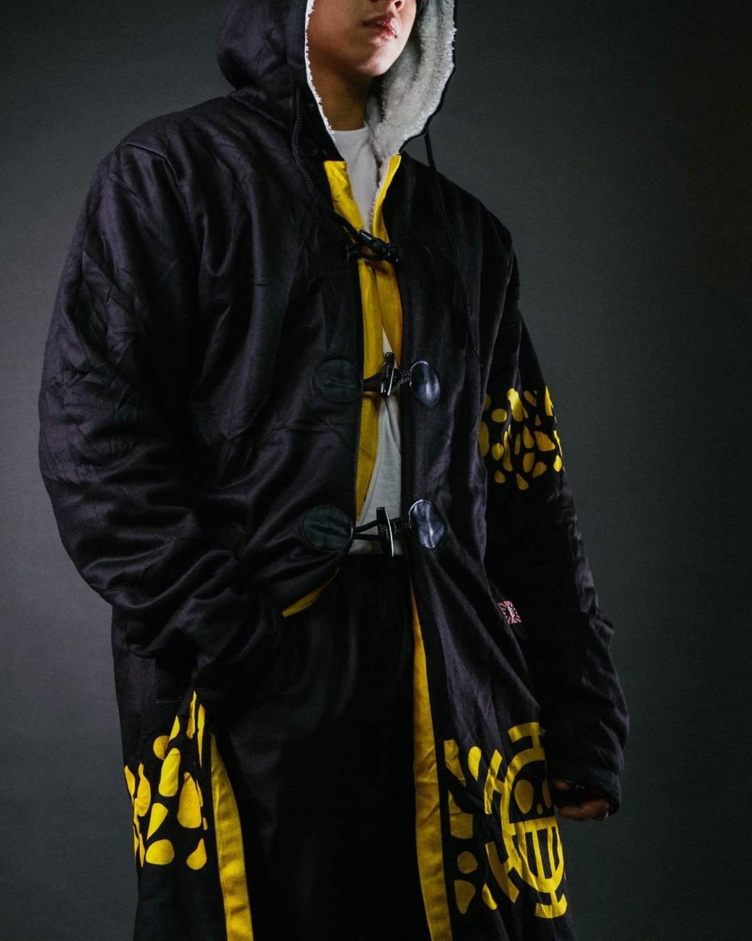 Black Trafalgar D. Water Law Punk Hazard One Piece Dream Cloak Coat