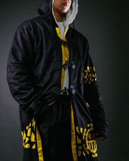 Black Trafalgar D. Water Law Punk Hazard One Piece Dream Cloak Coat