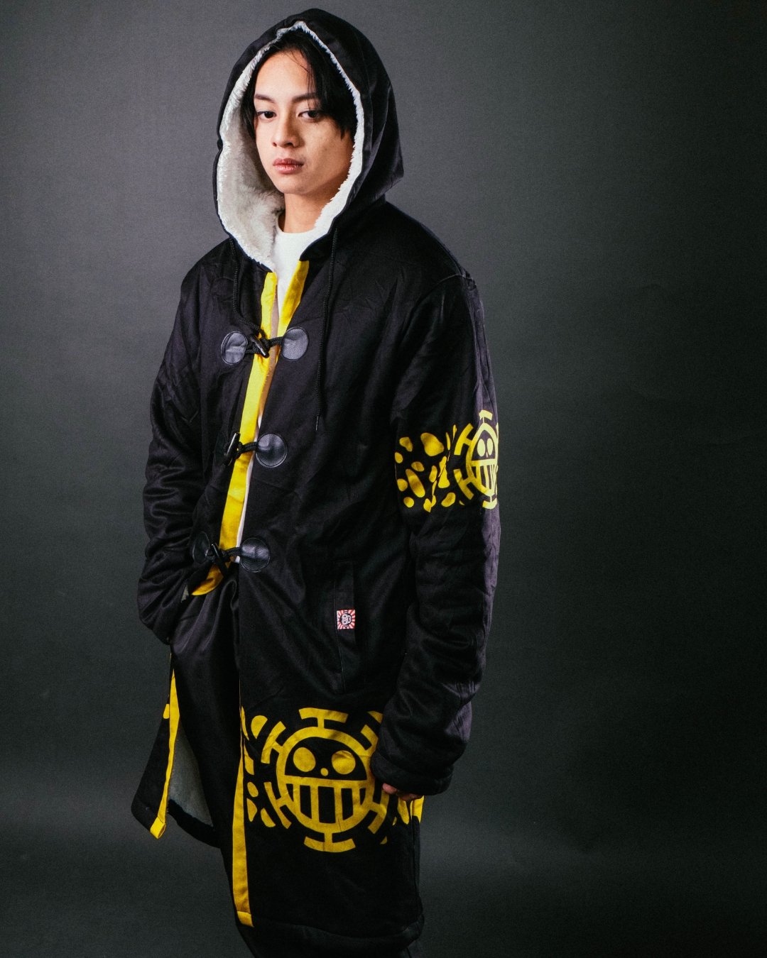 Black Trafalgar D. Water Law Punk Hazard One Piece Dream Cloak Coat