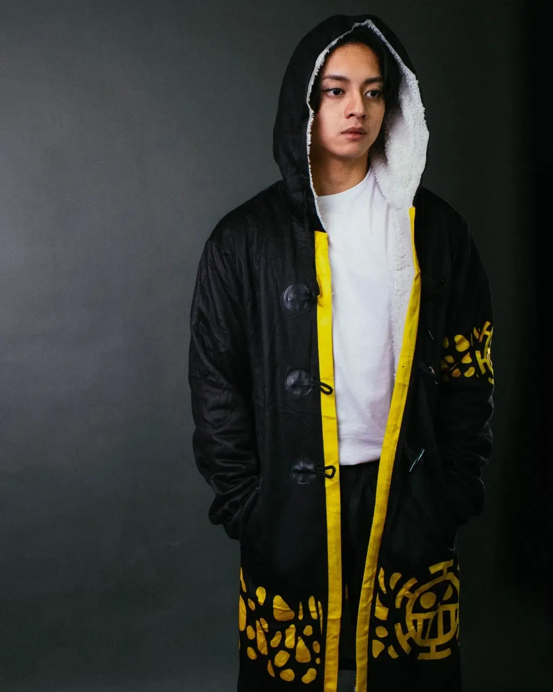 Black Trafalgar D. Water Law Punk Hazard One Piece Dream Cloak Coat