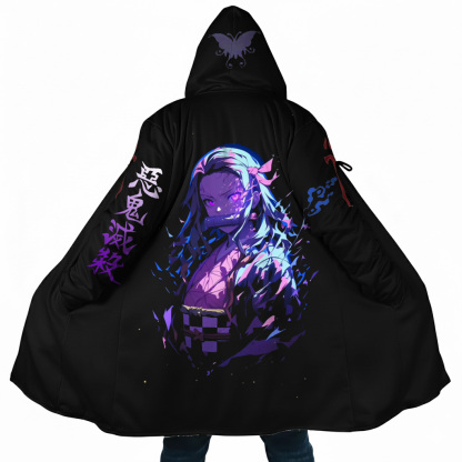Breath of the Night: Demon Slayer Graphic Hooded Cape