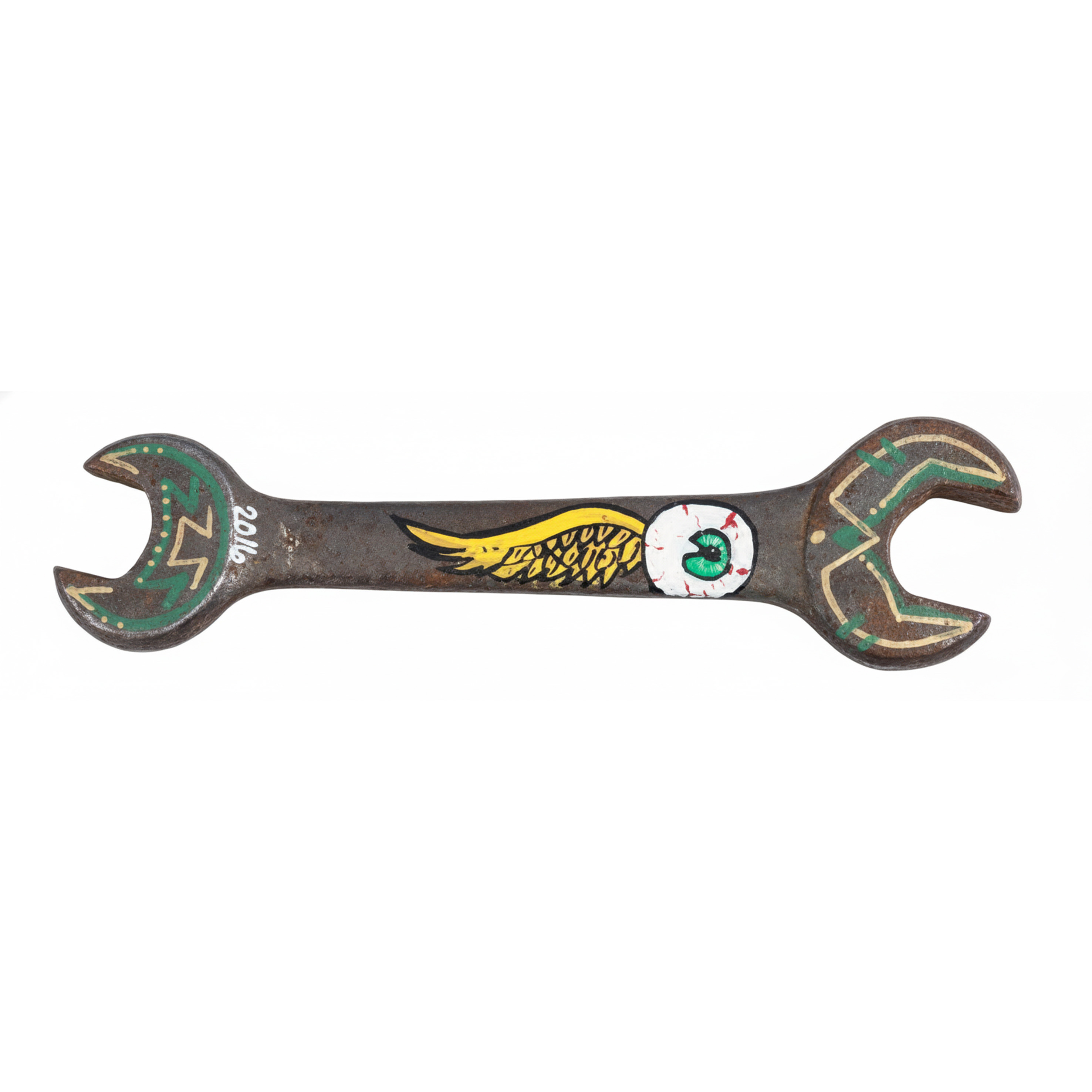 Vintage Gothic Style Rusty Steel Open Wrench