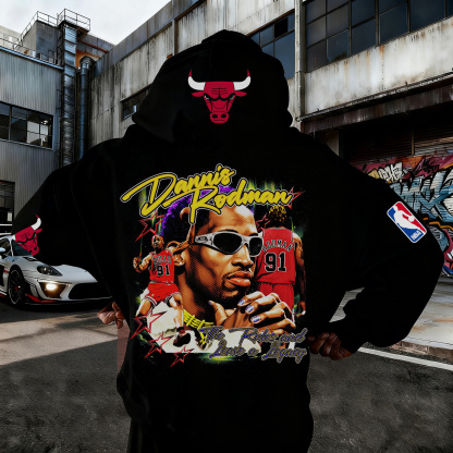 Extra-large Athlete Tribute Graphic Hoodie