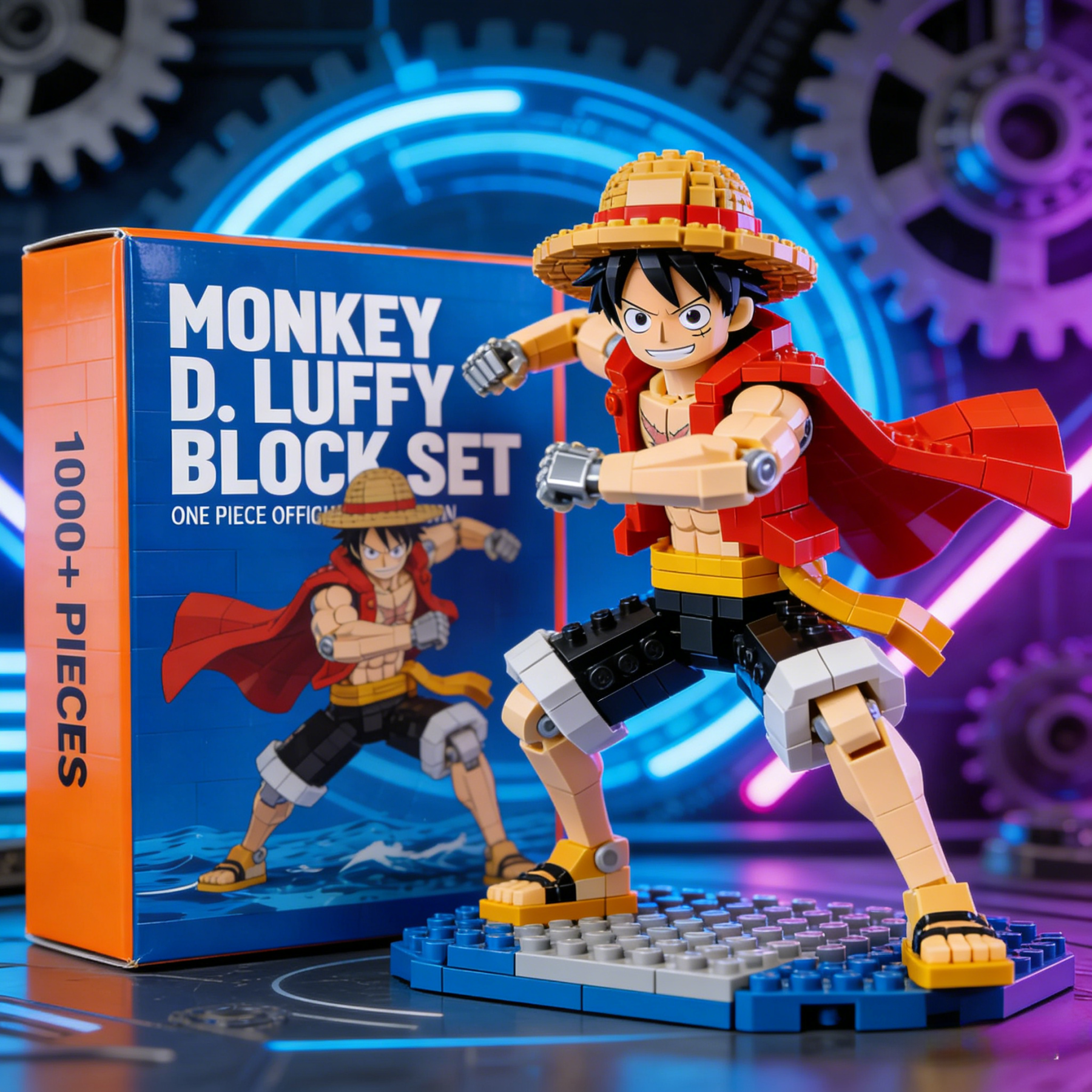 Monkey D. Luffy Pirate Ship Building Blocks Set – Anime Collectible Display Model