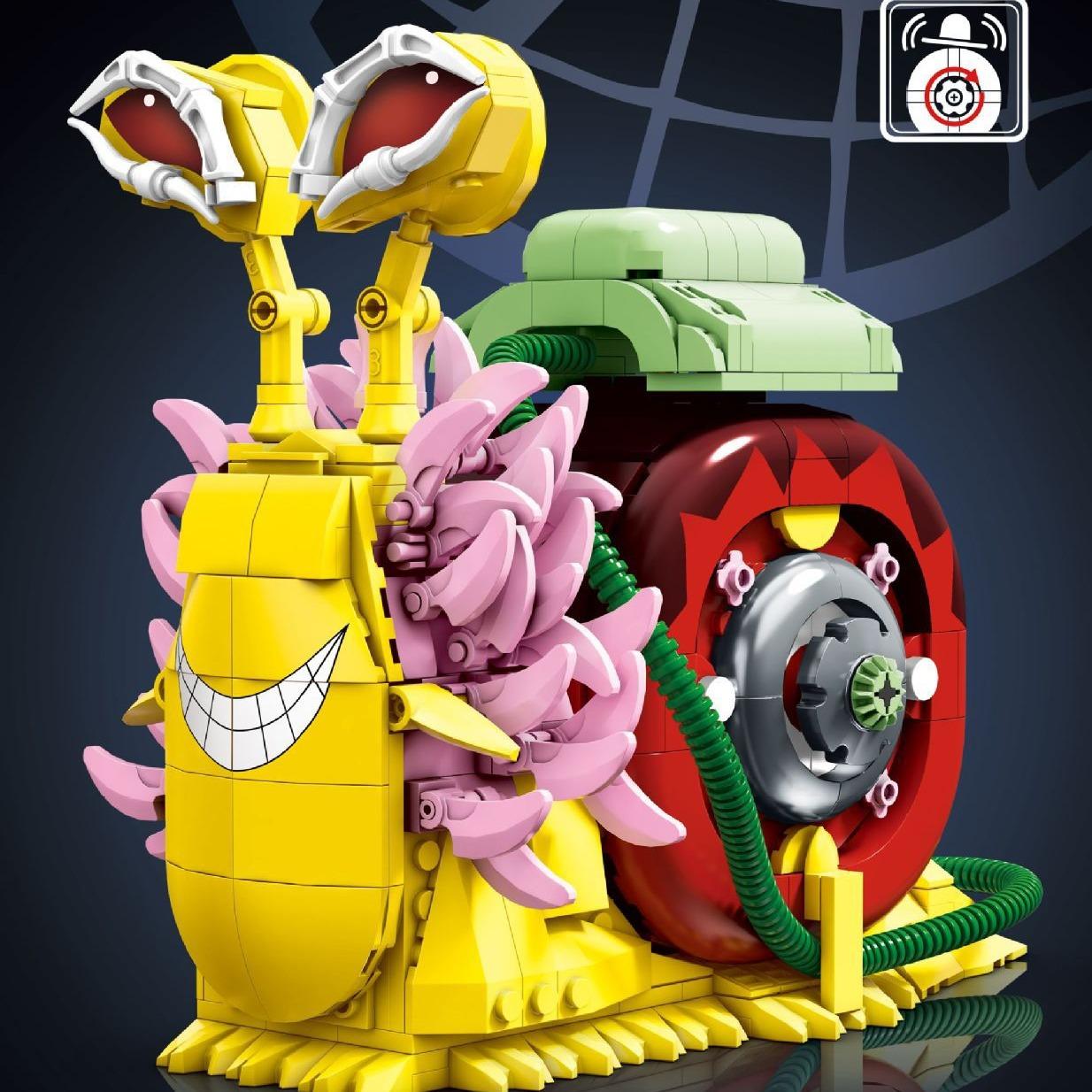 573pcs One Piece Phone Bug Building Blocks, 3D Puzzle Model Kit, Boy Engineering Toy, Anime Fan Gift, Surprise Present for Anime Boys