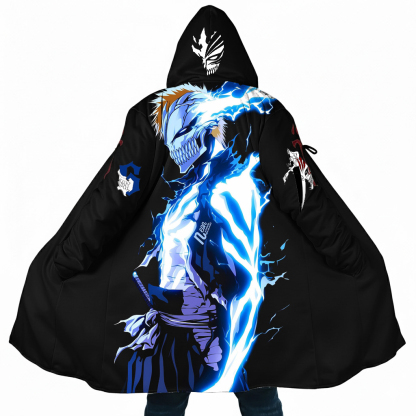 Shinigami Ichigo's "Illusory" Spirit Pressure Hooded Cape - Azure Dim Light Edition