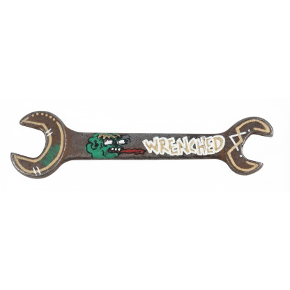 Vintage Gothic Style Rusty Steel Open Wrench