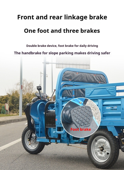 Custom All Designs - New 72V 52A Heavy-Duty Electric Cargo Trike with Hill-Climb Gear for Farming, Delivery & Market Use - High-Quality Electric Scooter