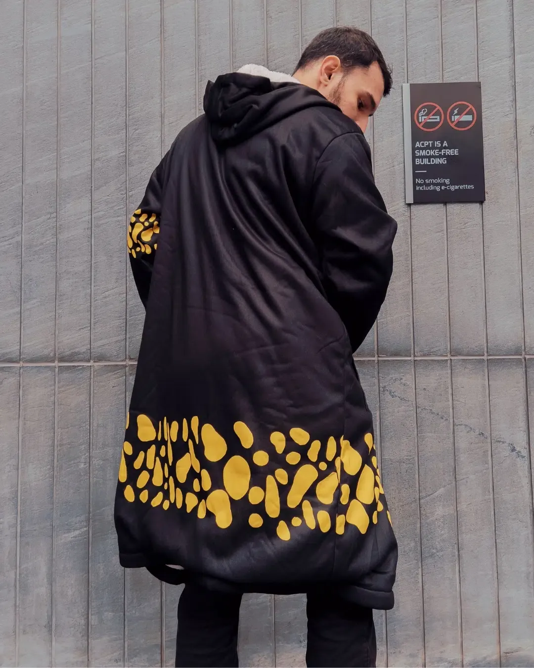 Black Trafalgar D. Water Law Punk Hazard One Piece Dream Cloak Coat