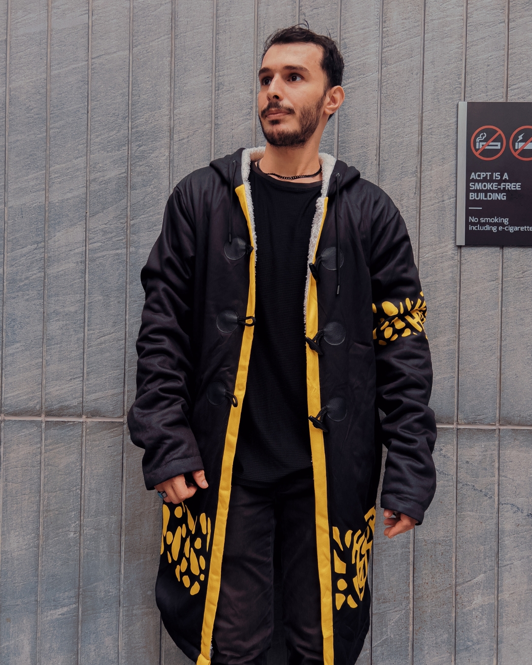 Black Trafalgar D. Water Law Punk Hazard One Piece Dream Cloak Coat