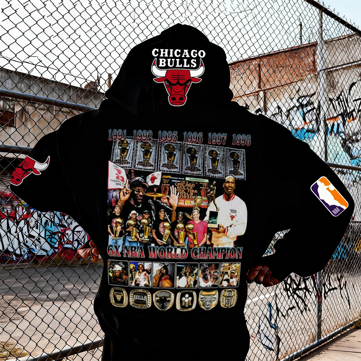 Extra-large Athlete Tribute Graphic Hoodie