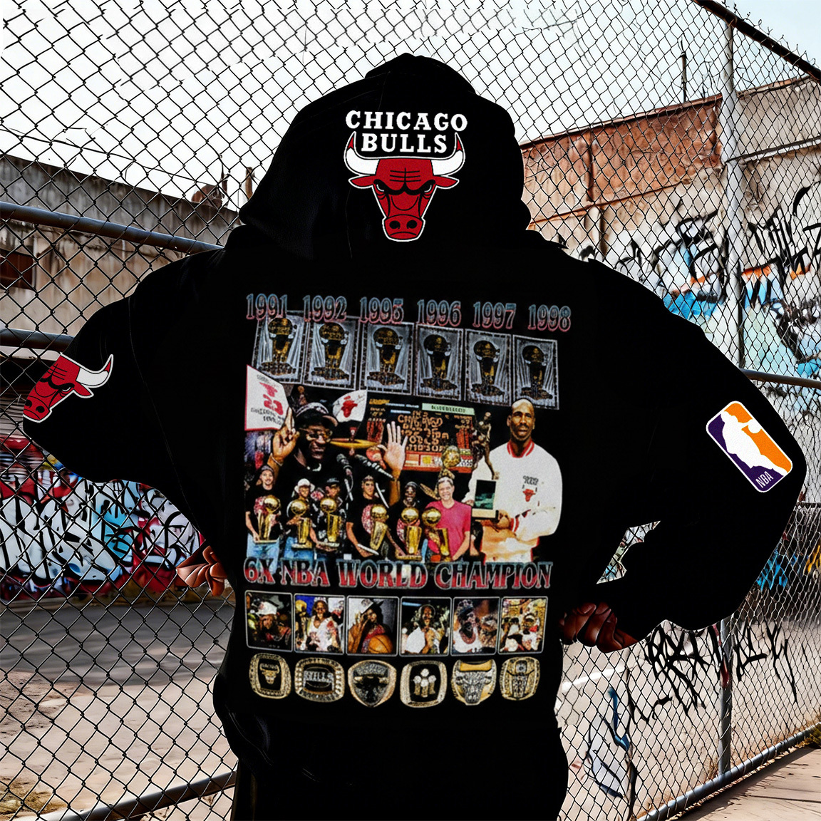 Extra-large Athlete Tribute Graphic Hoodie