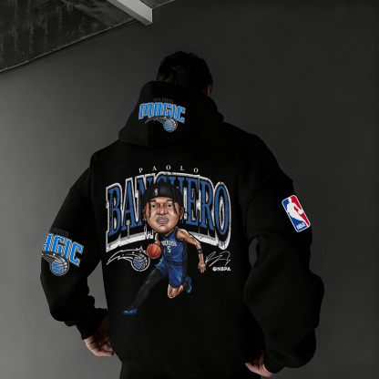 Extra-large Athlete Tribute Graphic Hoodie